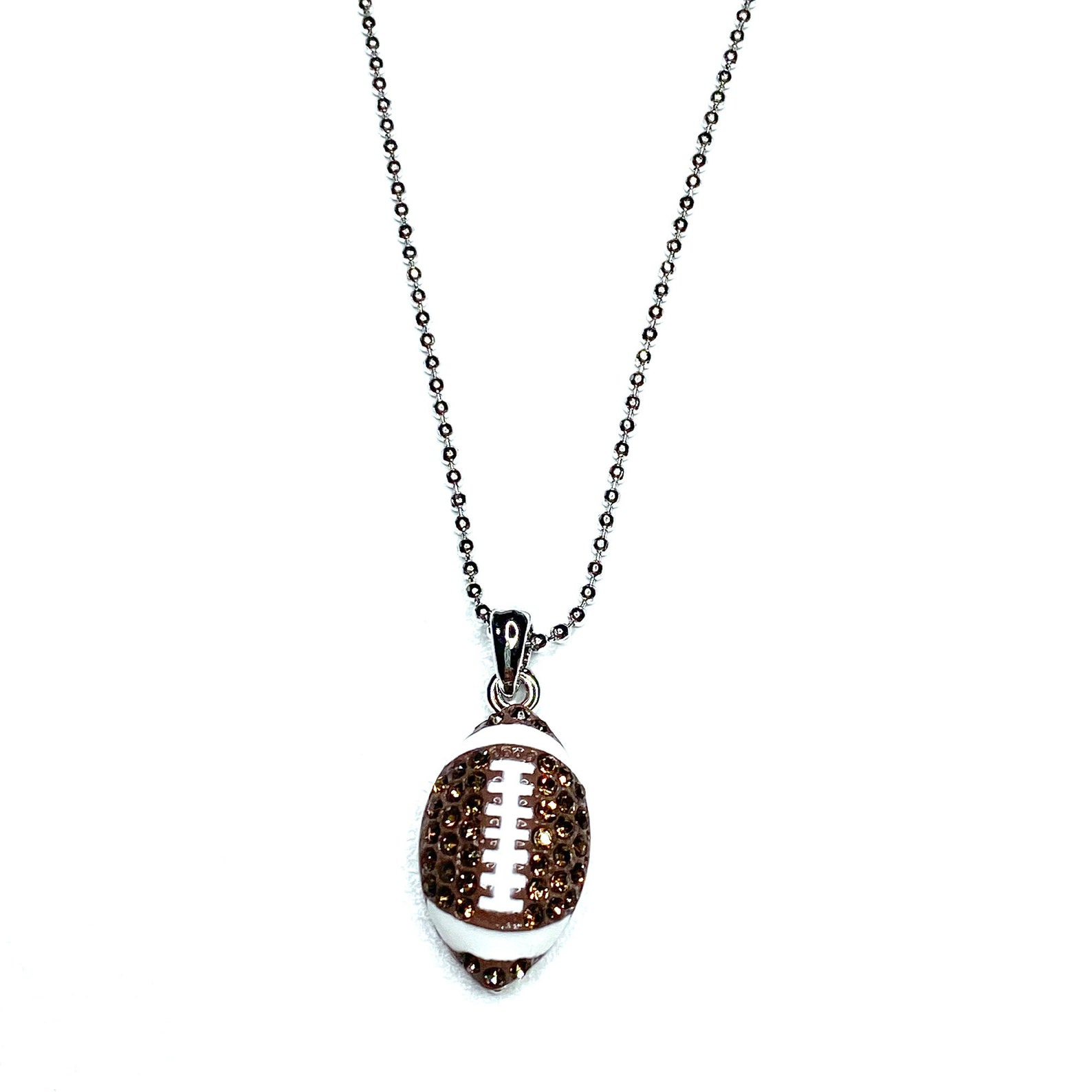 Football Bling Necklace Etsy