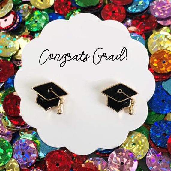 Graduation Earrings Graduation Cap Earrings Graduation Etsy
