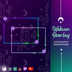 STREAM WEBCAM BORDER | Cute Candy Star Border | Instant Download! | obs | slobs | twitch | youtube | streaming