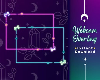 STREAM WEBCAM BORDER | Geo Moon Border | Instant Download! | Obs ...