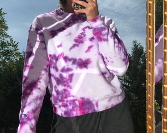 purple tie dye champion hoodie