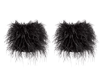 Handmade detachable feather details