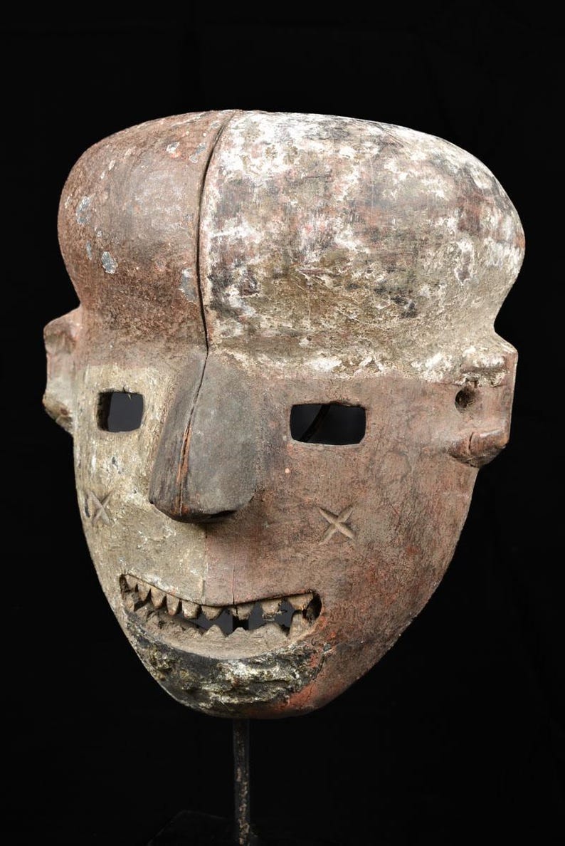 Distorted Masks Mbangu Distorted Mask - Wood - Pende - Congo - Etsy