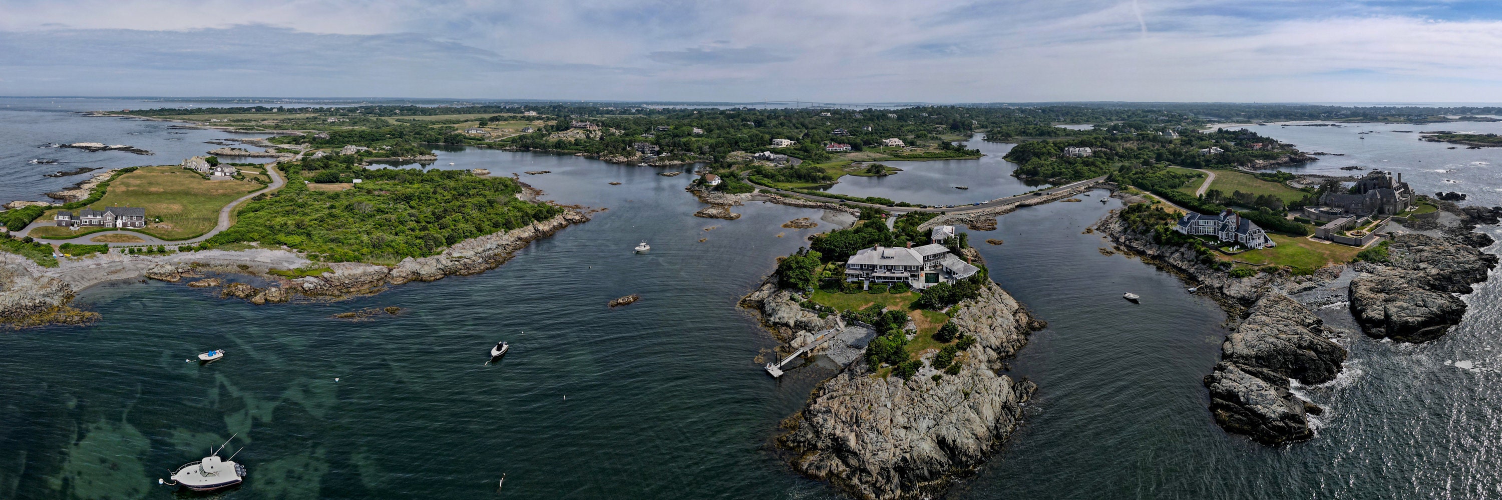Ocean Drive Newport Rhode Island Panorama Digital Print Etsy