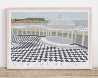 Scarborough Spa Print: Yorkshire Seaside Art