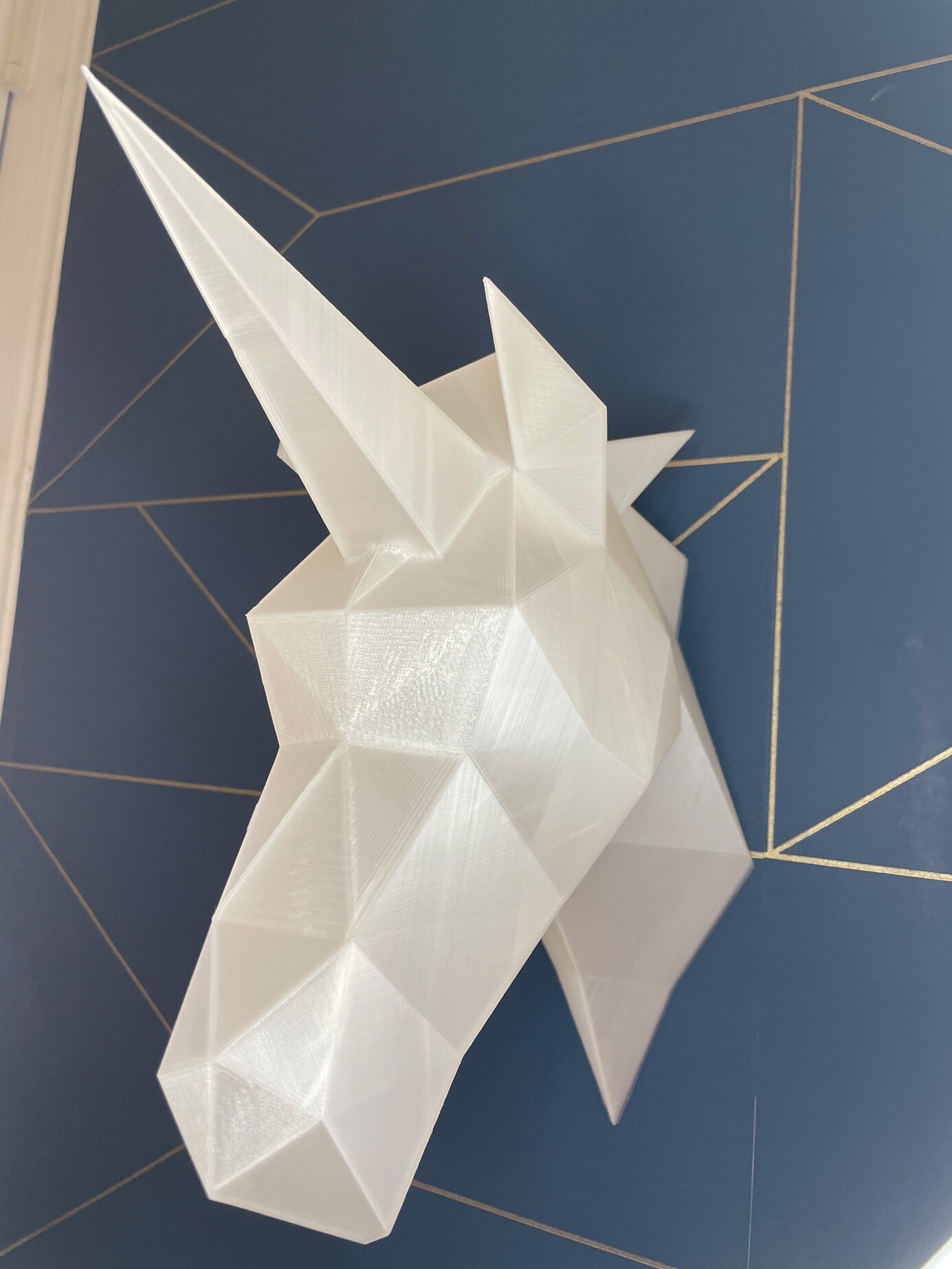 Lampe 3D Licorne Veilleuse Tête de Licorne Sans Fil Prêt à Poser