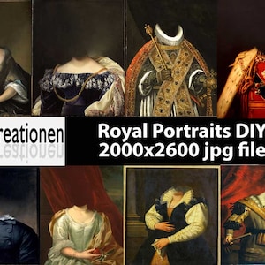 Create your own Royal Portraits, Portrait, Custom Man Woman Pet Portrait, Father's Day family Couple Portrait, King And Queen Dog