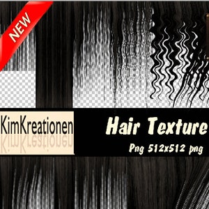 Procreate Hair Textures | Women Hair Procreate Texture Seamless Brushes | Straight Hair Texture | Wavy Hair | Frizzy Hair | Flyaway Hair
