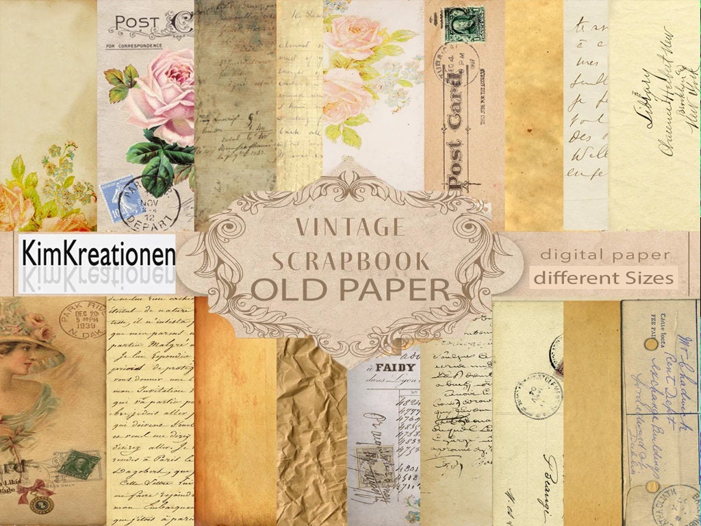 Old Paper Textures, vintage antique distressed aged paper background letter scrapbook paper old postcards vintage journal stationery junk