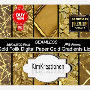 Gold Foil Digital Paper, Gold Gradients, Gold Background Texture, Gold Texture, Scrapbook, Wedding Texture, Seamless Golden Textures