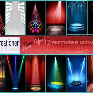 12 Stage Light Overlays Vol. 2, Spotlight Background Textures, Coloured Spotlight Background, Stage Background Texture, Lighting Overlay