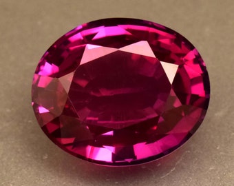 Natural Purple Pink Rhodolite Garnet Certified Oval Cut 15.45 Ct Loose Gemstone For Ring