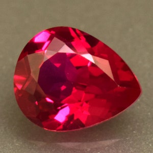 Naturlig certifierad Mozambique röd rubin päronslipad 5,55 ct lös ädelsten [BEHANDLAD RUBY]