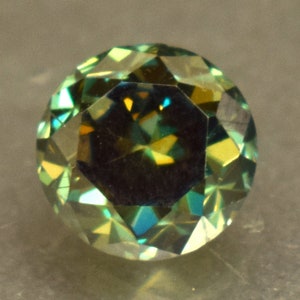 Natural Blue Green Moissanite 1.25 Ct Round Cut Loose Gemstone For RING