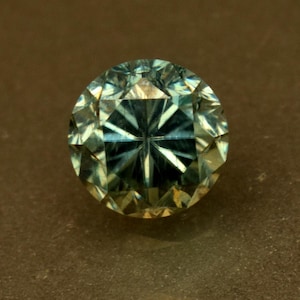 Natural Blue Green  Moissanite 1 Ct Round Cut Loose Gemstone