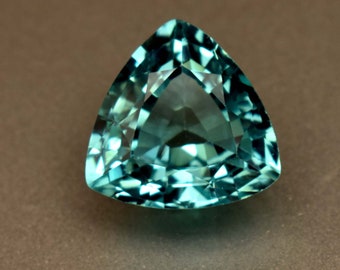 Paraiba Greenish Blue Tourmaline: 10.20 Ct Trillion Cut Loose Gemstone