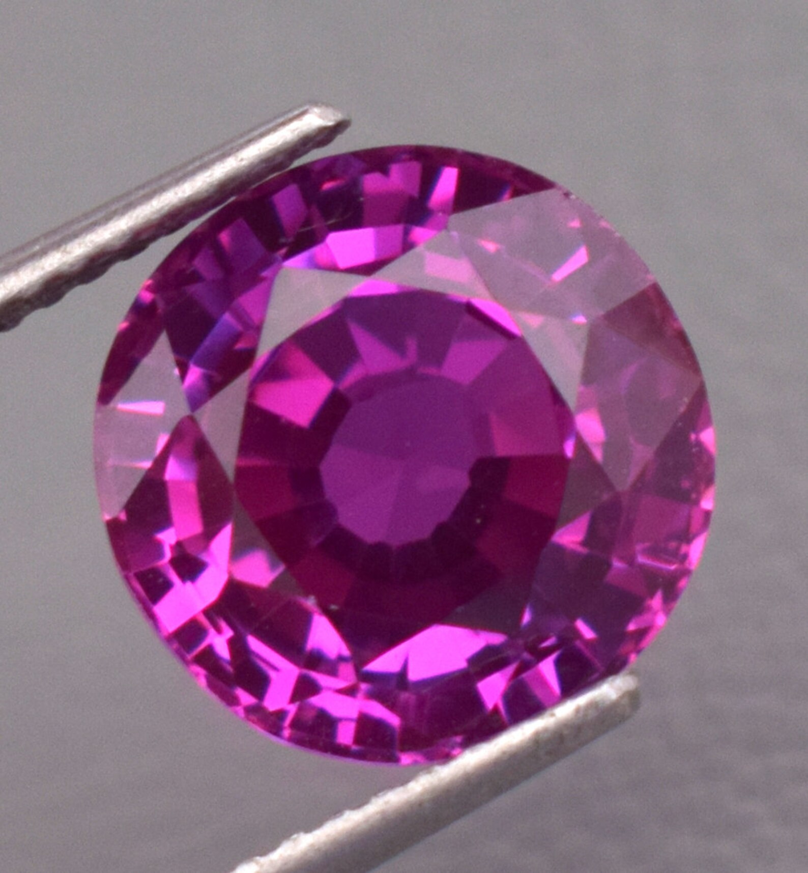 Natural Hot Purple Pink Sapphire 5.80 Ct Certified Round Cut Etsy