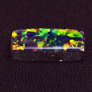 Natural Black Opal Cushion Shape Cabochon 13.60 Ct Doublet Loose Gemstone For Jewelry Making