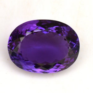 18.45 Ct Certified Natural Earth Mined African Purple Amethyst Oval Cut Loose Gem Stone For Jewelry Use With Excellent Cut image 3