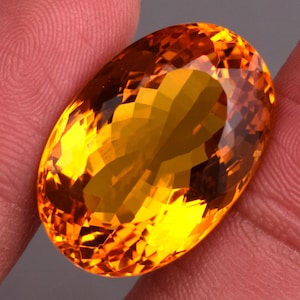 Natural Certified Golden Yellow Citrine 18.70 Ct Loose GemStone For Pendent Use Excellent Cut Jewelry Use Gem Stone Yellow Quartz