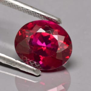 Natuurlijke robijn edelsteen Mozambique 3,55 kt gecertificeerd ovaal geslepen losse GME