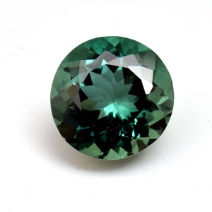 Natural Green Tourmaline 8.30 Ct Round Cut Certified Loose Gemstone
