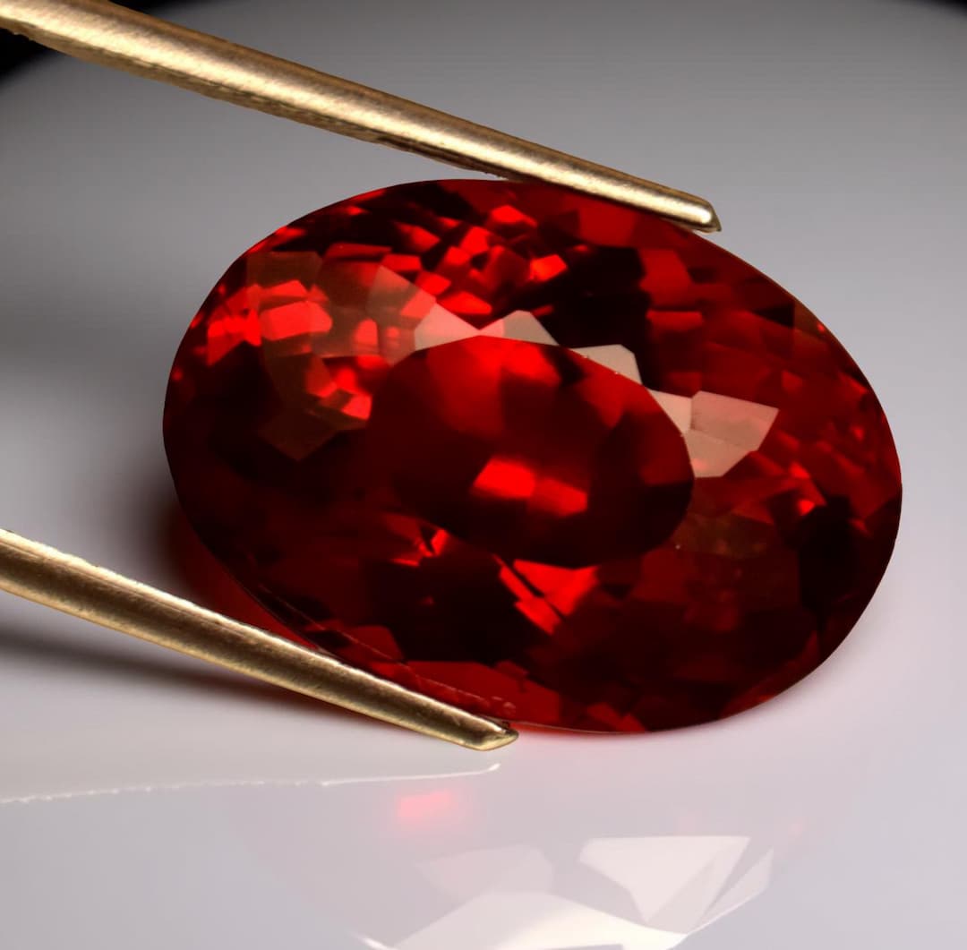 Blood Ruby Natural Certified Pigeon Blood Mozambique Red Ruby Oval Cut 23.35 Ct ...