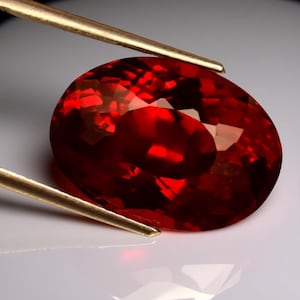 Rubí rojo sangre de paloma, talla ovalada, 23,35 ct, piedra preciosa suelta (rellena de vidrio)