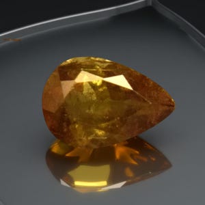 Rare Orange Green Certified Faceted Andalusite 1.40 Ct Pear Cut Loose Gem Stone