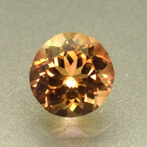Pietra preziosa naturale di topazio imperiale di novembre, pietra preziosa sciolta a taglio rotondo da 4 ct con certificato