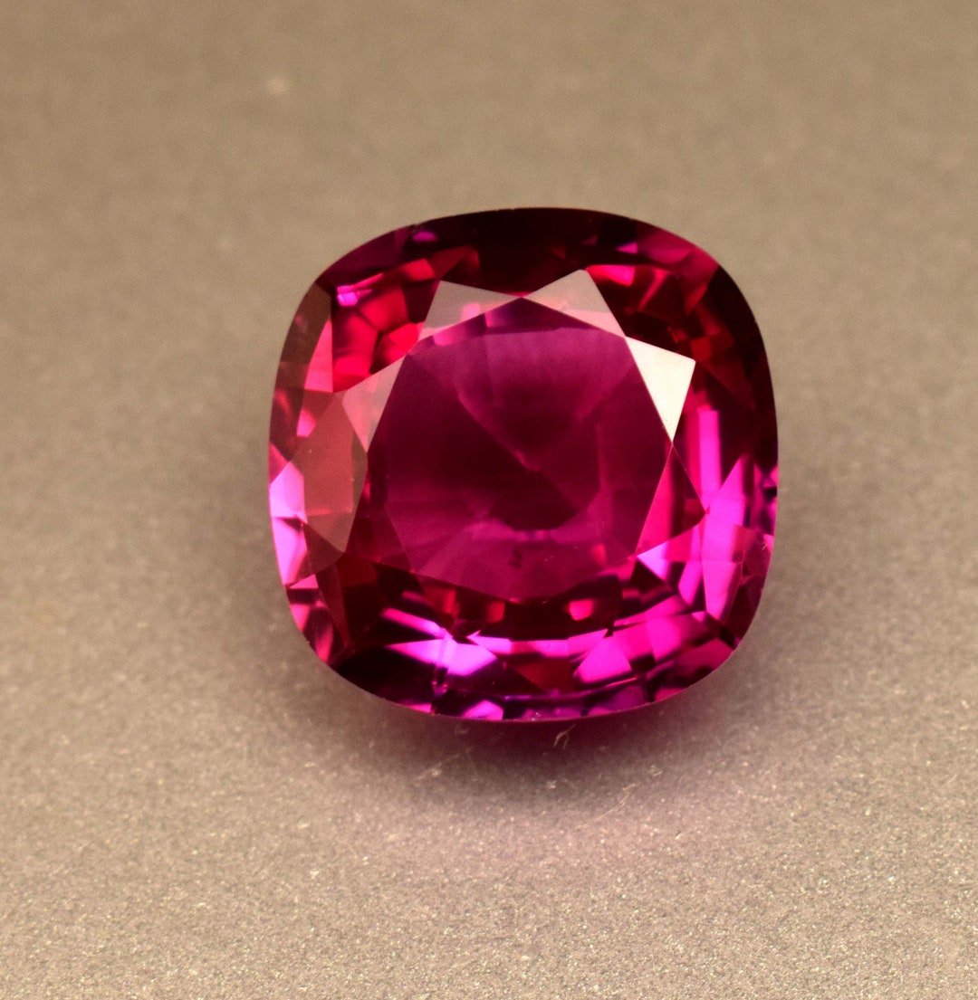 Natural Purple Pink Rhodolite Garnet Certified Cushion Cut 5.80 Ct ...
