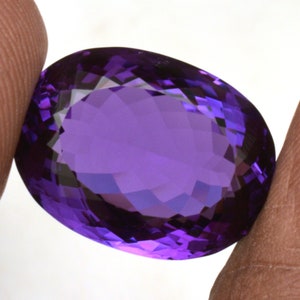 18.45 Ct Certified Natural Earth Mined African Purple Amethyst Oval Cut Loose Gem Stone For Jewelry Use With Excellent Cut image 2