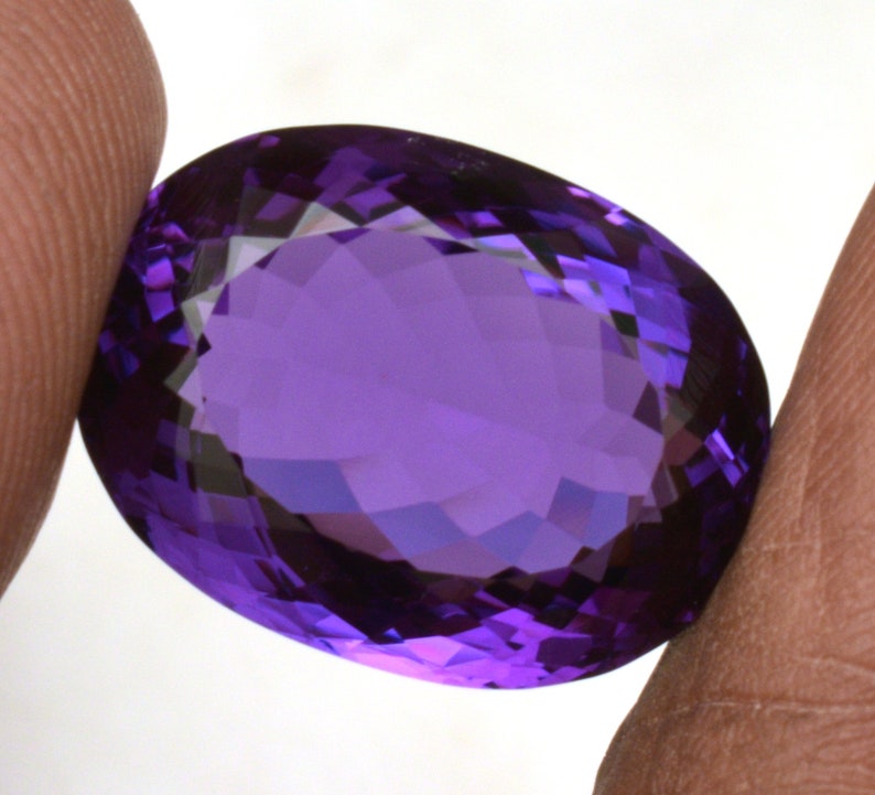 18.45 Ct Certified Natural Earth Mined African Purple Amethyst Oval Cut Loose Gem Stone For Jewelry Use With Excellent Cut image 2