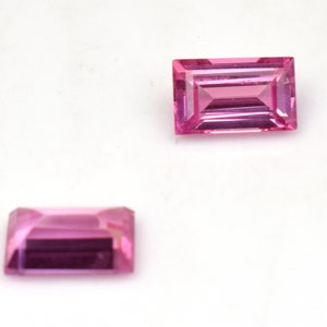 Natural Certified Padparadscha Sapphire 6.70 Ct Baguette Cut Loose Gem Stone 2 Ps Lot From Ceylon