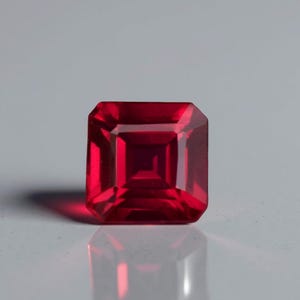 Natural Certified Red Ruby Square Emerald Cut 4.75 Ct Loose Gemstone