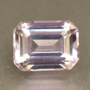 Natural Certified Baby Pink Morganite 5.45 Ct Emerald Cut Loose Gem Stone Brazil For Jewelry