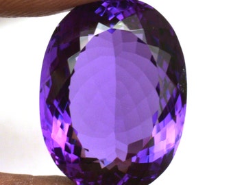 18.45 Ct Certified Natural Earth Mined African Purple Amethyst Oval Cut Loose Gem Stone For Jewelry Use With Excellent Cut