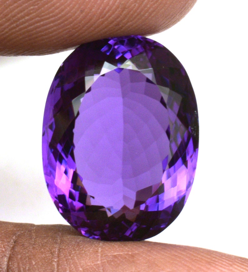 18.45 Ct Certified Natural Earth Mined African Purple Amethyst Oval Cut Loose Gem Stone For Jewelry Use With Excellent Cut image 1