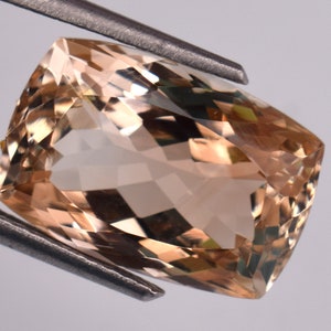 Topazio imperiale naturale color pesca, 10,45 ct, certificato taglio cuscino, pietra preziosa sfusa per anello di fidanzamento [CON CERTIFICATO]