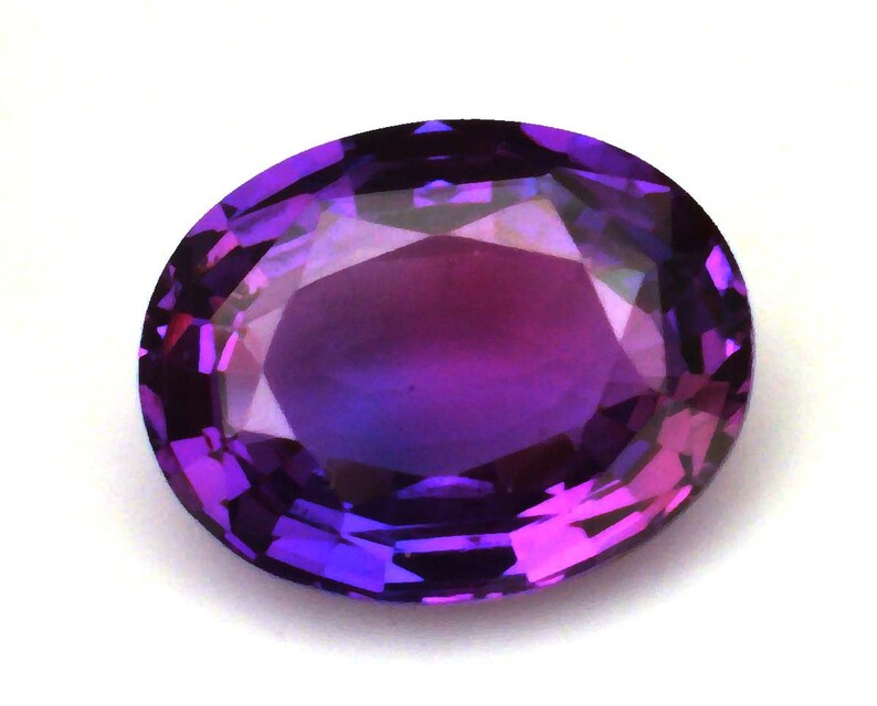Natural Purple Pink Sapphire 7.90 Ct Certified Oval Cut Loose Etsy