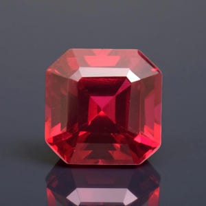 Natural Red Ruby Square Emerald Cut 6.05 Ct Loose Gemstone [TREATED GEM]