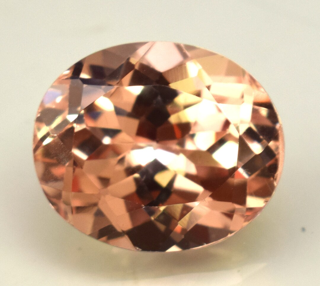 Morganite Facettée Coussin 13,45 Carats - Pierre Précieuse Naturelle Pêche - Inde