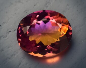 100% Natural Ametrine Gemstone 10.90 Ct Oval Cut Loose Gem For Ring