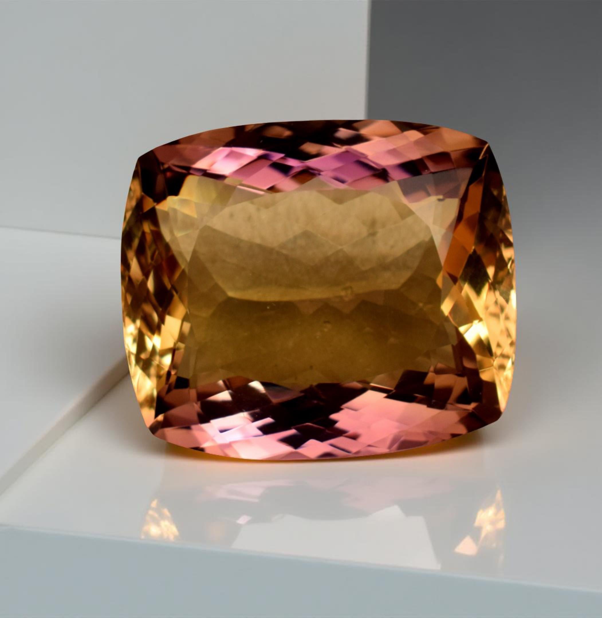 アメトリン 宝石クラス カット パーツ 大きいサイズ 100%天然アメトリン宝石 50.75カラット クッションカット ルースジェム