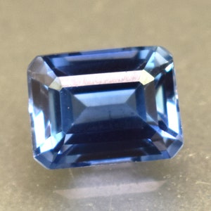 Natural Blue Sapphire Certified Gemstone 3.80 Ct Emerald Cut Loose Gemstone For Ring Use With Excellent Hand Cut Only Heated