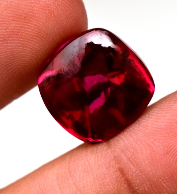 Natural Ruby Cabochon Sugar Loaf Cushion Shape 23.55 Ct Loose