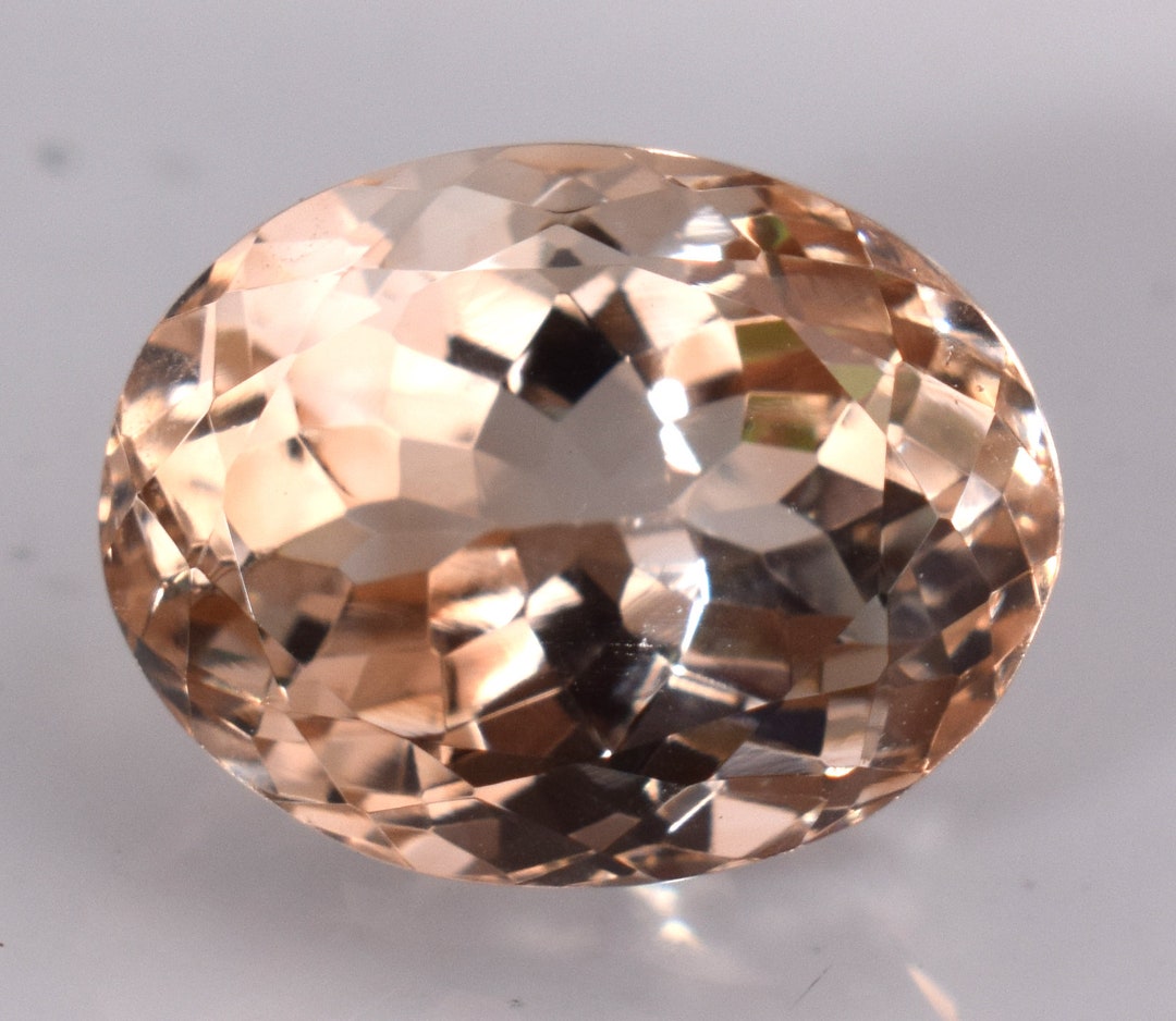 Topacio imperial de color melocotón natural 8,40 quilates Piedra ...