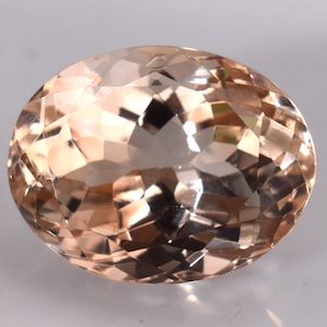 Topazio imperiale naturale color pesca da 8,40 ct, pietra preziosa sfusa ovale certificata per anello di fidanzamento [CON CERTIFICATO]