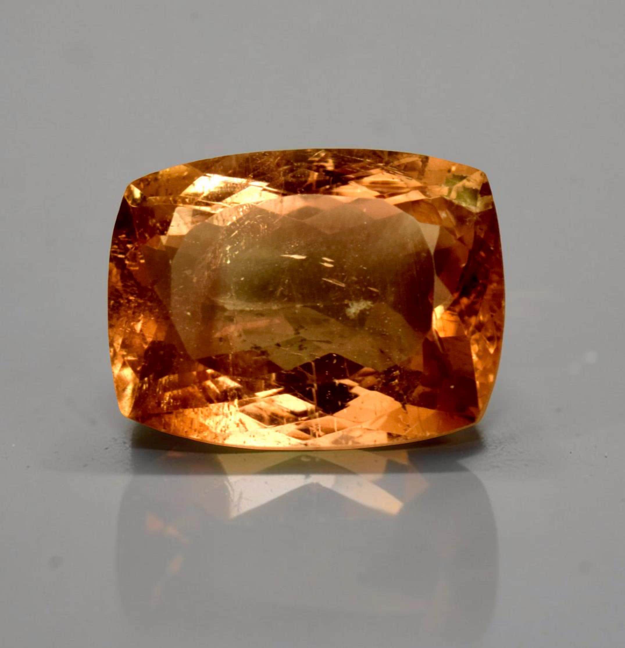 Imperial Orange Topaz Gemstone: 20.70 Ct Cushion Cut - Etsy