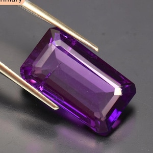 Afrykański fioletowy ametyst: 14,70 ct szlifu szmaragdowego